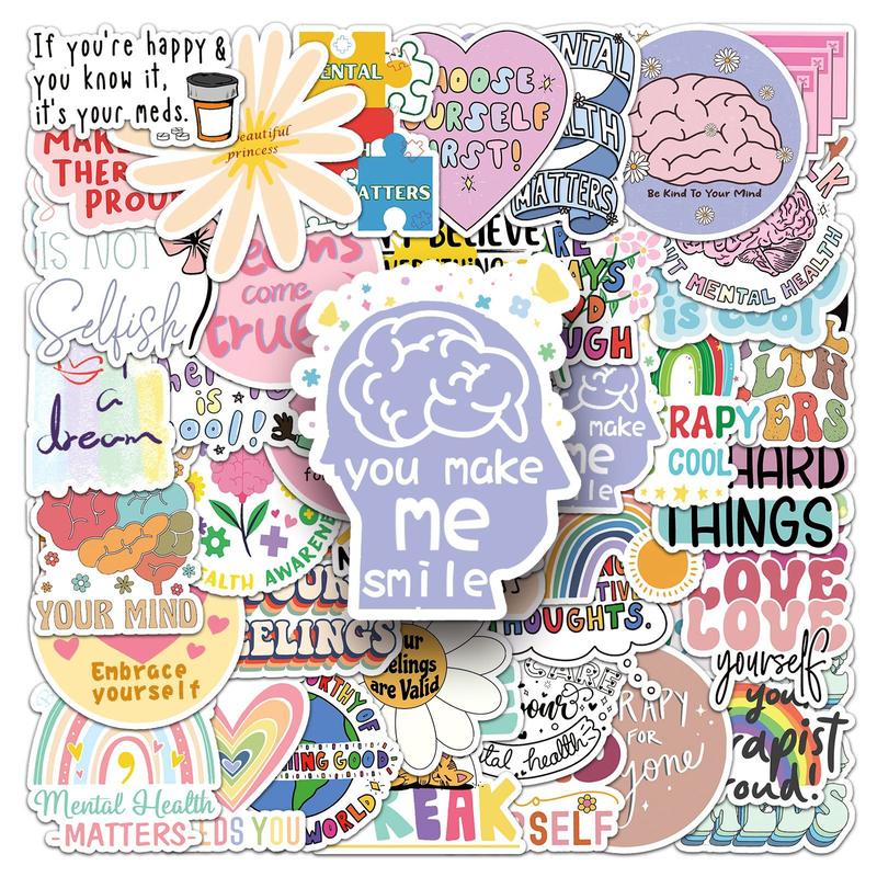 Product Introduction of [KW] 50 PCS Mental Health Stickers – Positive Affirmations, Self-Love & Mindfulness Stickers for Journal, Laptops & More 27