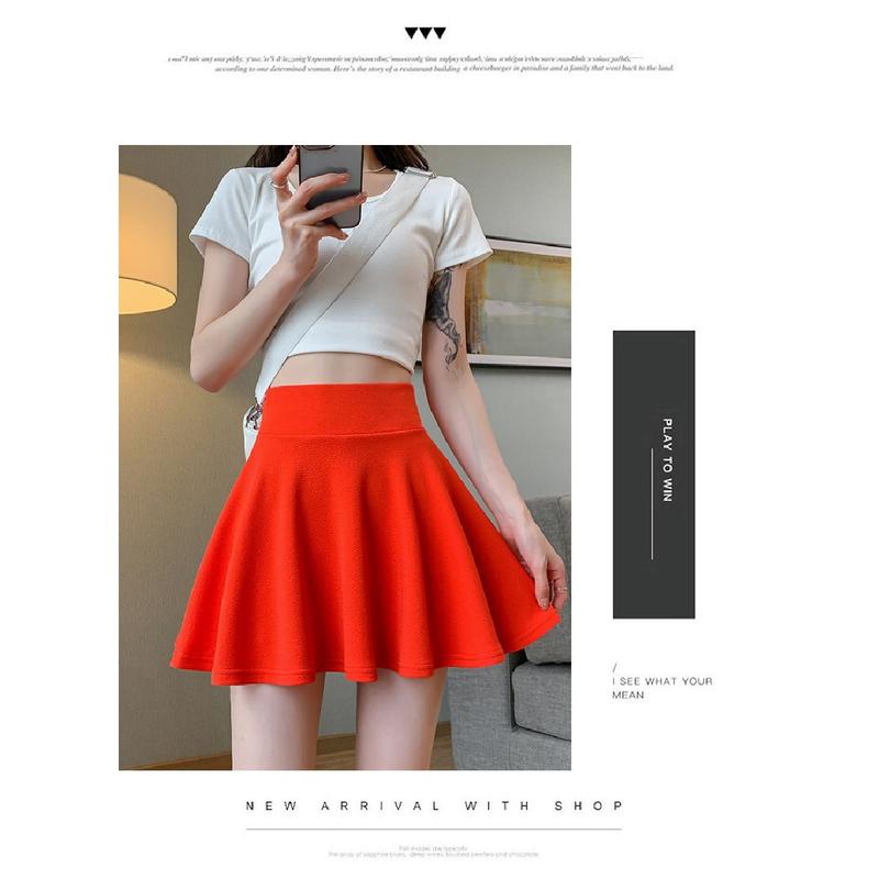 Product Introduction of Elastic Waist Pleated Skirt Large Size Extra Short Bubble Non-Lined Stretch Skirt Pleated Skirt for Plump Girls Womenswear Bottom Lingerie Comfort 5