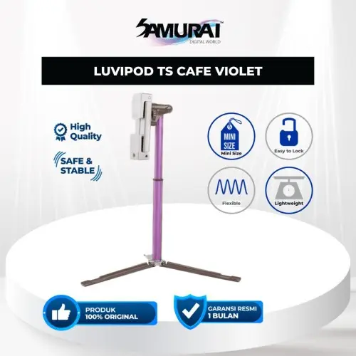 Tripod Kamera - Tripod Handphone Samurai Luvipod TS Café Violet
