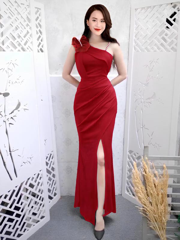 Váy Đầm Dự Tiệc Dạ Hội Trung Niên Thiết Kế Cao Cấp Kết Cườm Sang Trọng PL21