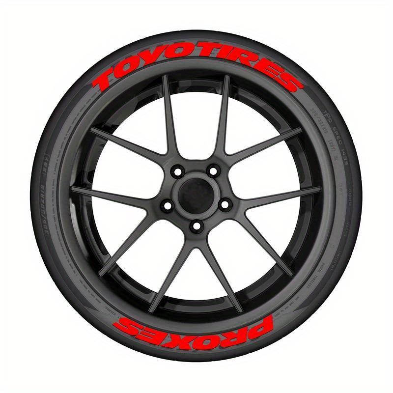 Product Introduction of 4 Sets For 4 Wheels Letters Tire Car Stickers Universal 3D Auto Motorcycle Water proof Decals Styling In-One-Piece Stickers 3
