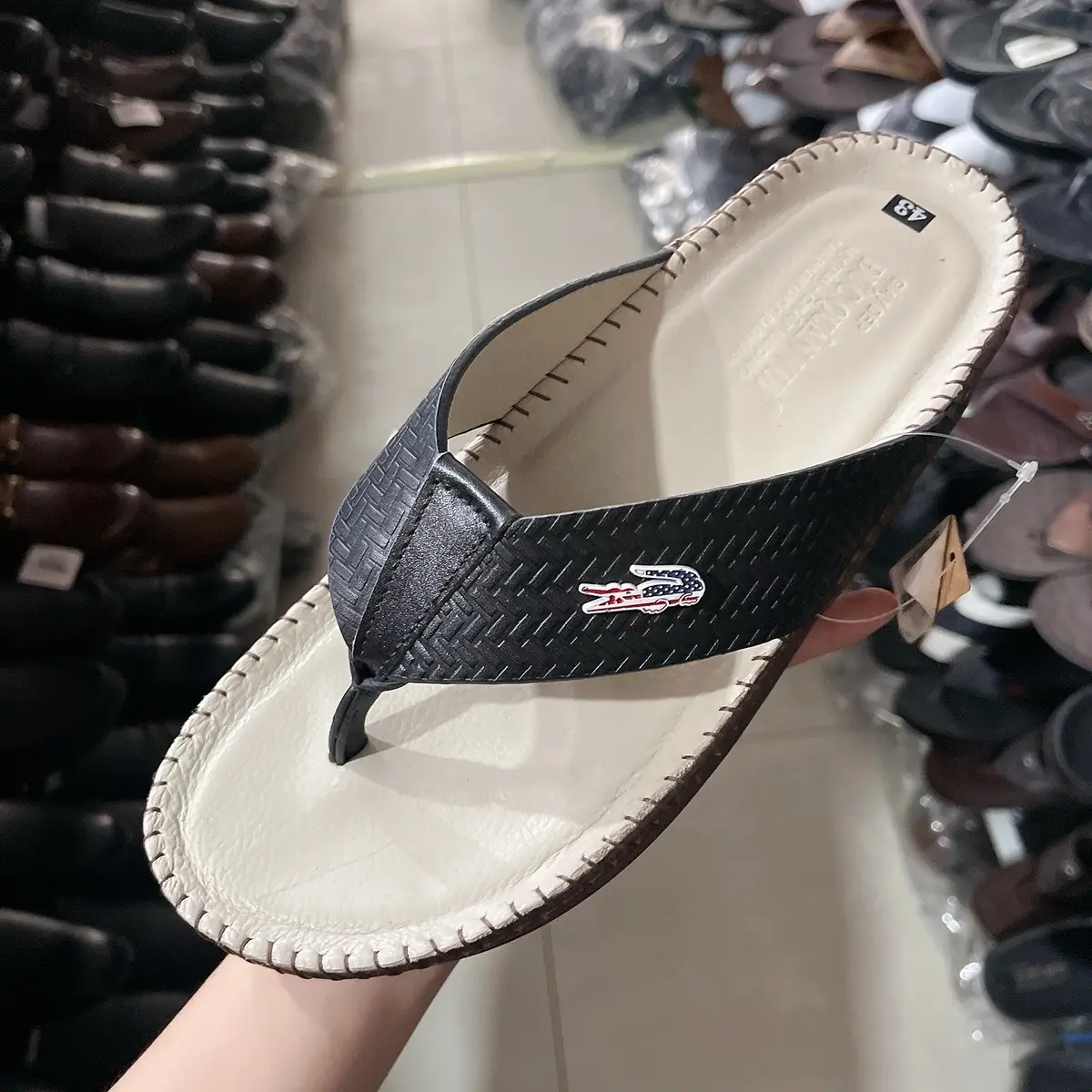 Dép Kẹp Da Nam + Da bò + mềm êm