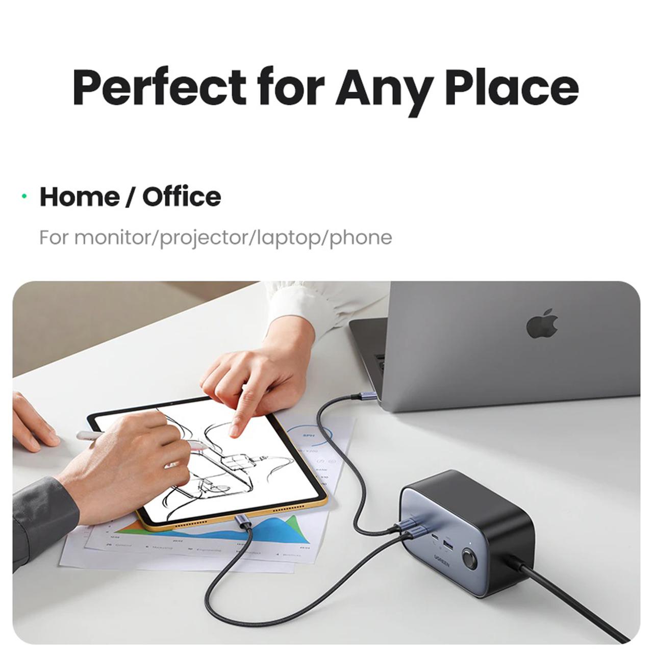 Desktop Charger Station UGREEN DigiNest 100W USB A Type C Power Socket