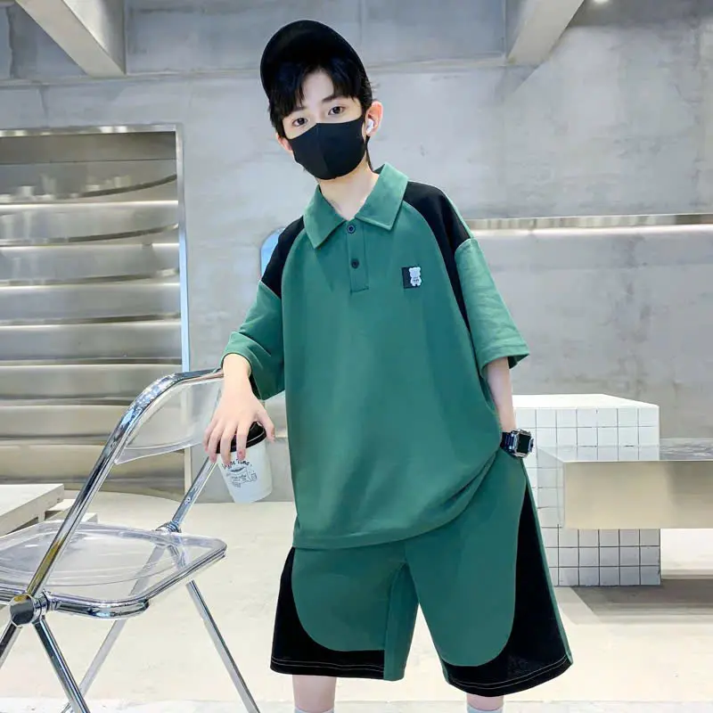 Bộ quần áo bé trai 18-52kg mẫu POLO GẤU. Thiết kế cá tính, năng động. H27