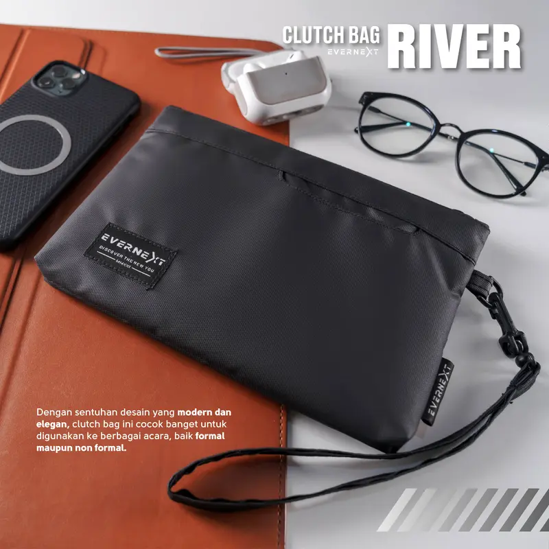 EVERNEXT Clutch Bag Pria Waterproof Tas Tangan Pria Wanita Anti Air Pouch Bag Pria Hand Bag Cowok Waterproof Distro Terbaru 5