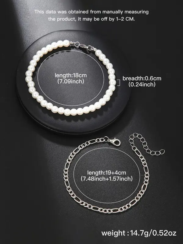 Faux Pearl Decorated Bracelet, Fashionable Jewelry for Women & Men, Trendy All-match & Exquisite Jewelry for Birthday Gift 1