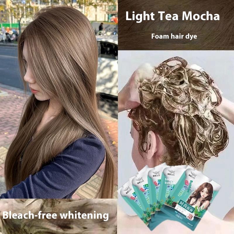 Thuốc Nhuộm Tóc, Không Độc Hại, Lâu Trôi, Dụng Cụ Nhuộm Tóc, Nhuộm Tóc Bong Bóng Thực Vật, Tăng Cường Xu Hướng Nhuộm Tóc, Tỏa Sáng Tóc, 30ml * 10 CÁI