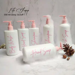 Botol Sabun Cair 500ml TUTUP PINK PUTIH DOFF & GLOSY