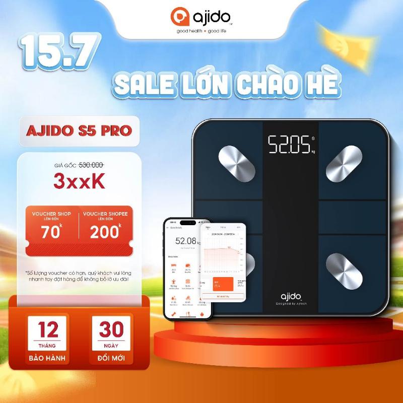 Cân Sức Khỏe Điện Tử Thông Minh AJIDO S5 PRO Phân Tích Inbody Mini Đo 20 Chỉ Số…