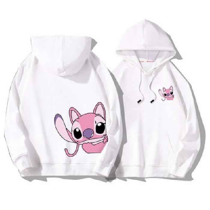 [Ready stock] men's casual hoodie cartoon Stitch Pattern Coat Women & Men thicken loose cotton couple wear tops sportswear Clothing Fashion 3