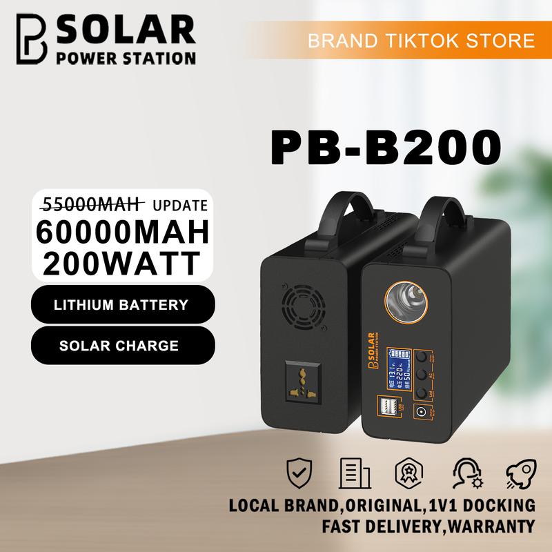 PB Power Station 200W 60000mAh 220V AC Output Emergency Backup - TikTok ...
