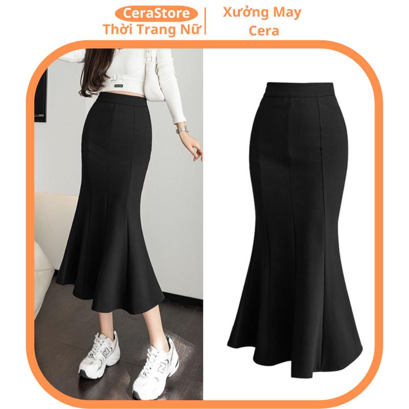 Chân Váy Đuôi Cá Dáng Dài Chất Umi Hàn Cạp Chun Ôm Body Tôn Dáng Nữ