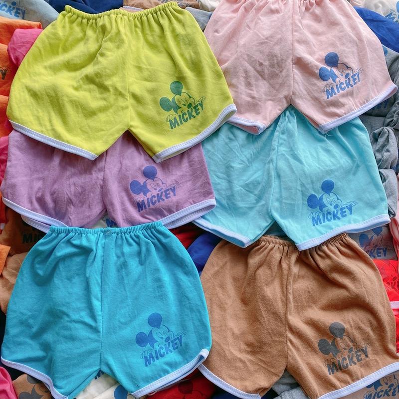 Combo 20 quần đùi viền mickey chất cotton cho bé trai và bé gái từ 3-17kg 5