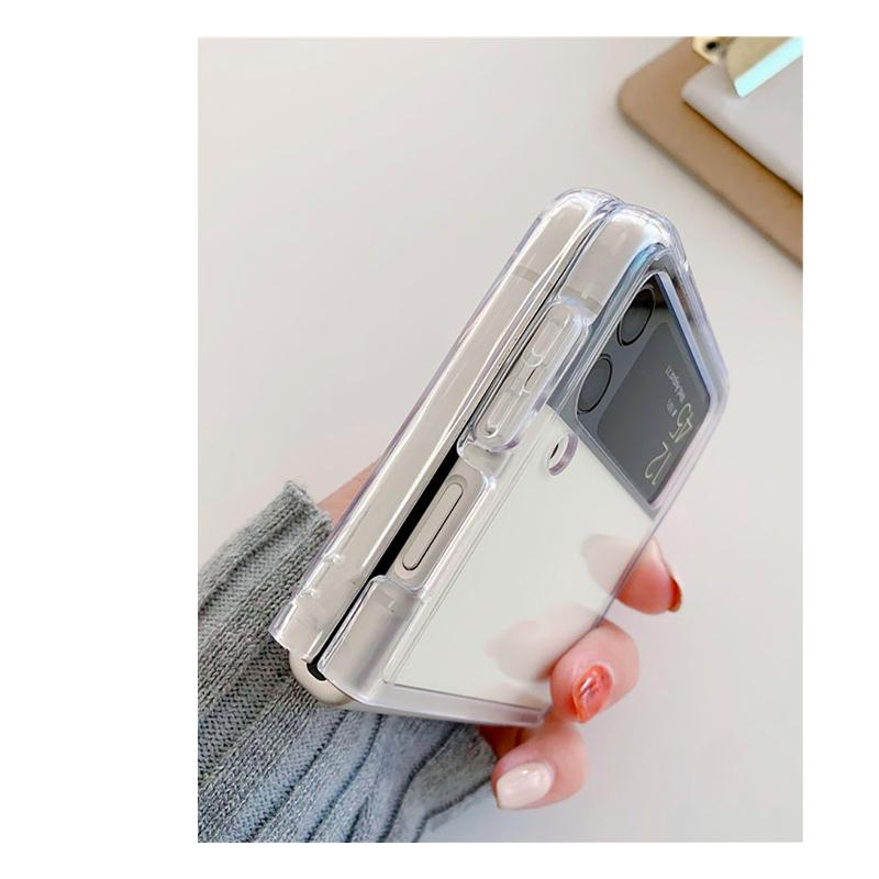 Product Introduction of For Samsung Galaxy Z Flip 4 Case Thin Soft Transparent High Clear Hard PC Phone Cases on For Galaxy Z Flip 3 5G ZFlip3 Cover 2