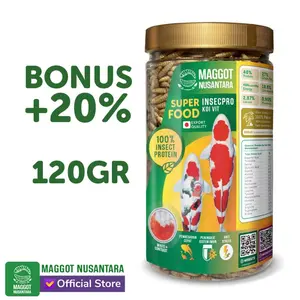 pakan koi suplemen maggot bsf 120gr - Maggot Nusantara