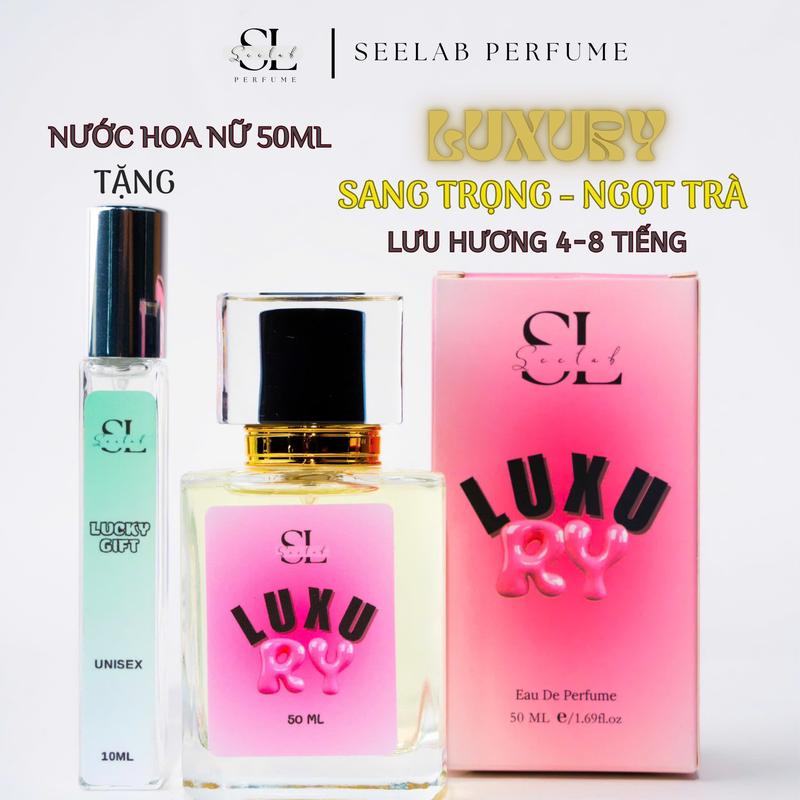 (50ml nữ) Nước hoa nữ Luxury 50ml - Tặng kèm 1c nước hoa 10ml Độc Quyền - Mùi hương Quyến rũ,  Sang trọng, Quý phái - Seelab Perfume Cosmetic Xịt Thơm Women