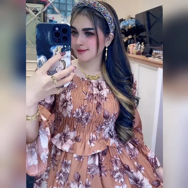 Gamis Wanita Widahliya Katun Rayon Glf Baju Casual 5