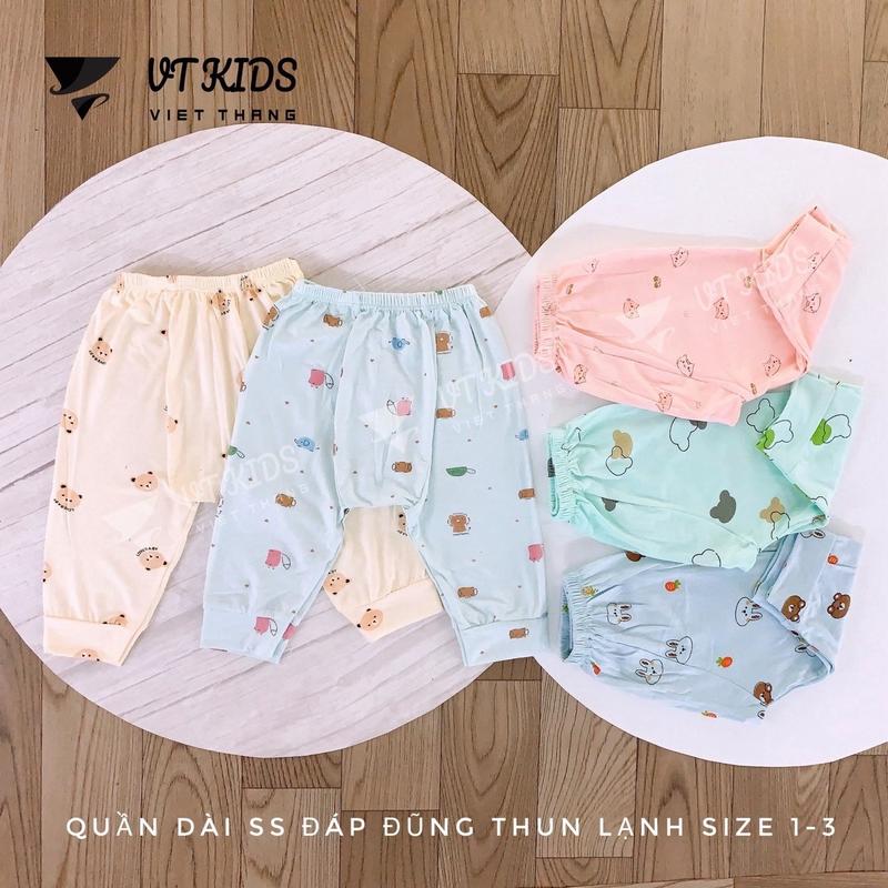  Quần Dài Sơ Sinh Thun Lạnh Màu in Hình Quần Chục Có Đáp Đũng Đóng Bỉm Thoải Mái Siêu Mềm Cho Bé Trai Bé Gái Sơ Sinh 