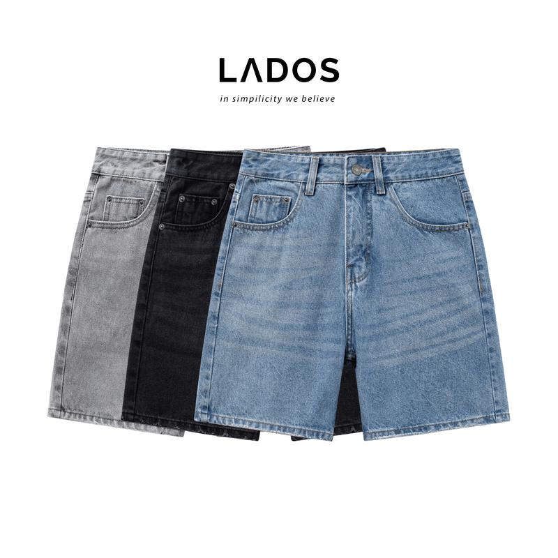  Quần Short Jean Nam LADOS-4141 chất jean cao cấp đứng form phong cách dễ phối đồ 