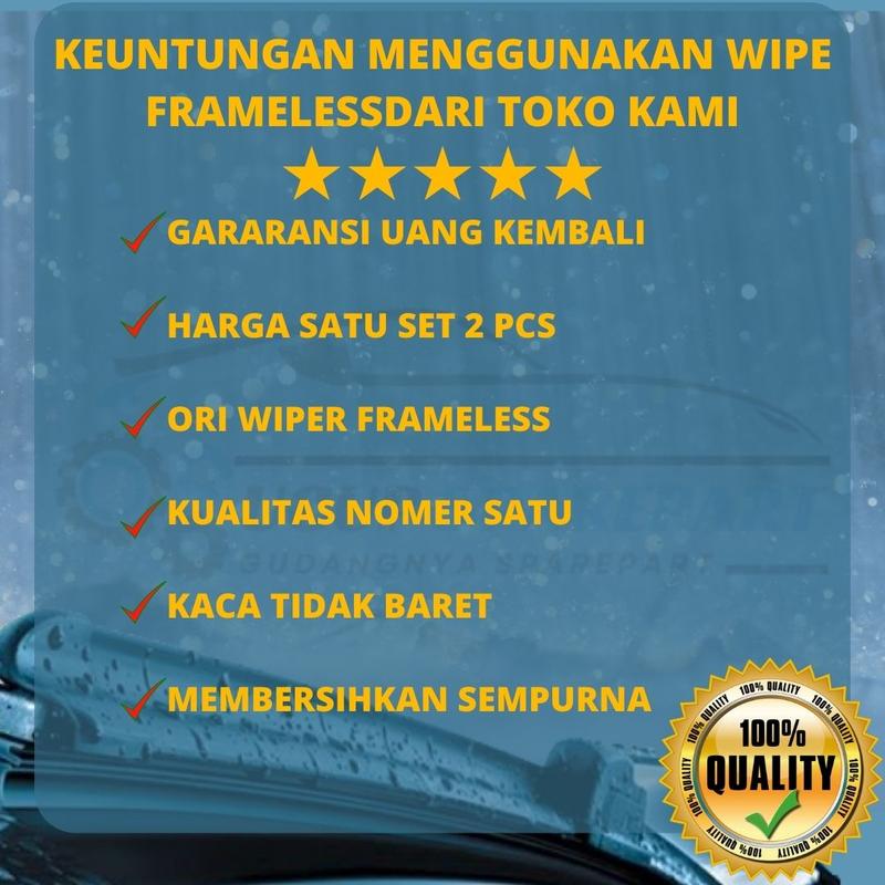 WIPER FRAMELESS HYUNDAI - UNTUK SEMUA TYPE MERK MOBIL HYUNDAI BERKUALITAS Air Besi Kaca Karet Kendaraan 2