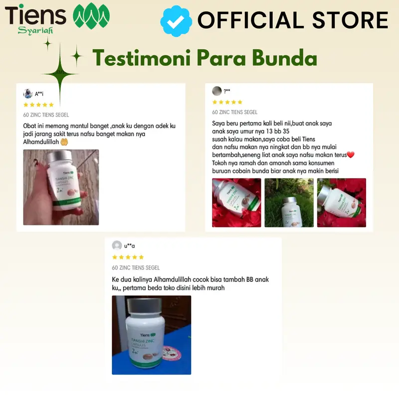 Suplemen Zinc Tiens Capsules Tianshi Original Bpom 5