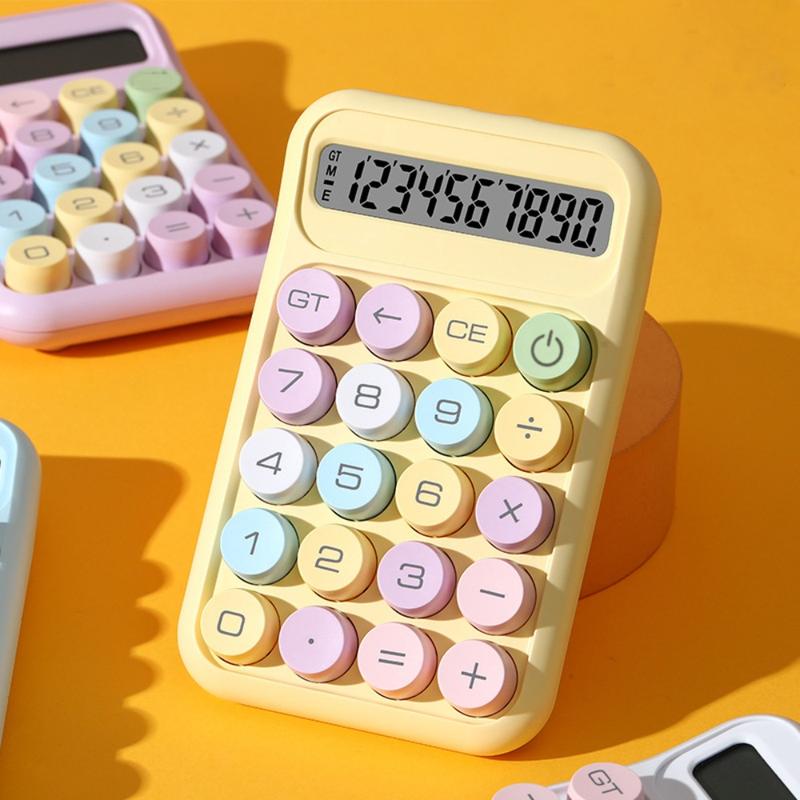 Product Introduction of Cute 10 Digit Scientific Calculators Mechanical Buttons Portable Student Calculator Math Stationery Accounting Calculator Office Supply 16