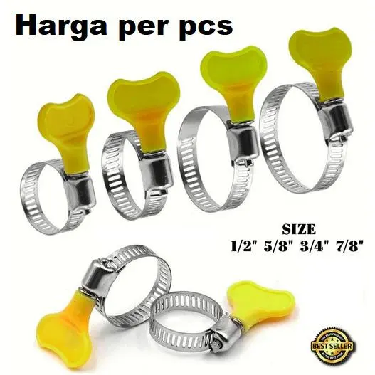 Klem Selang KUPING stainless hose clamp 1/2 5/8 3/4 7/8 air regulator