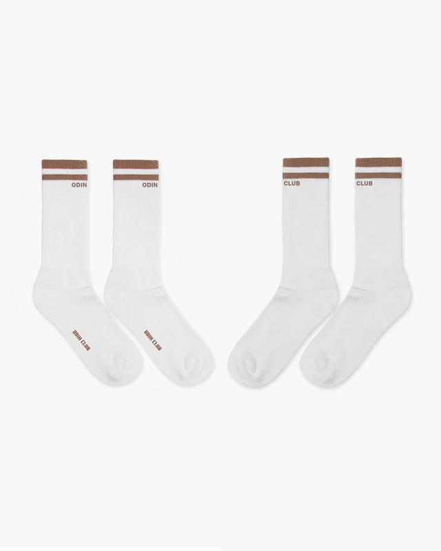 [JL] Tất Striped ODIN CLUB, Tất dệt kim cao cổ 2 màu đen trắng