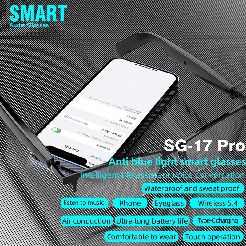 SG-17 Pro 2025 New Bluetooth Smart Glasses Anti-Blue Light Sunglass Music Player Voice Assistant Outdoor Sports Smart Sunglasses - Image 4