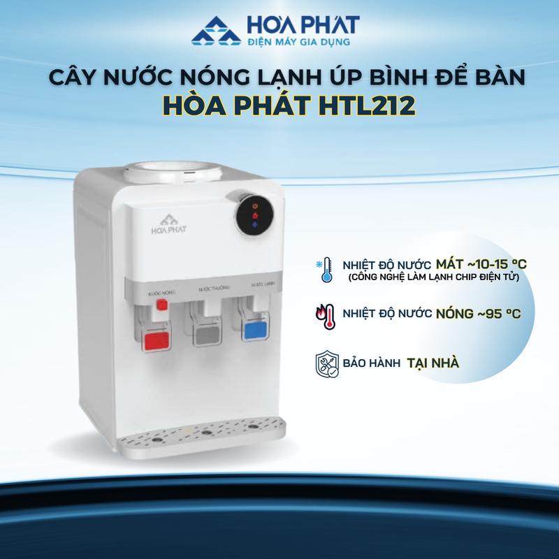 Cây nước nóng lạnh úp bình để bàn Hòa Phát HTL212, Bảo hành 28 tháng