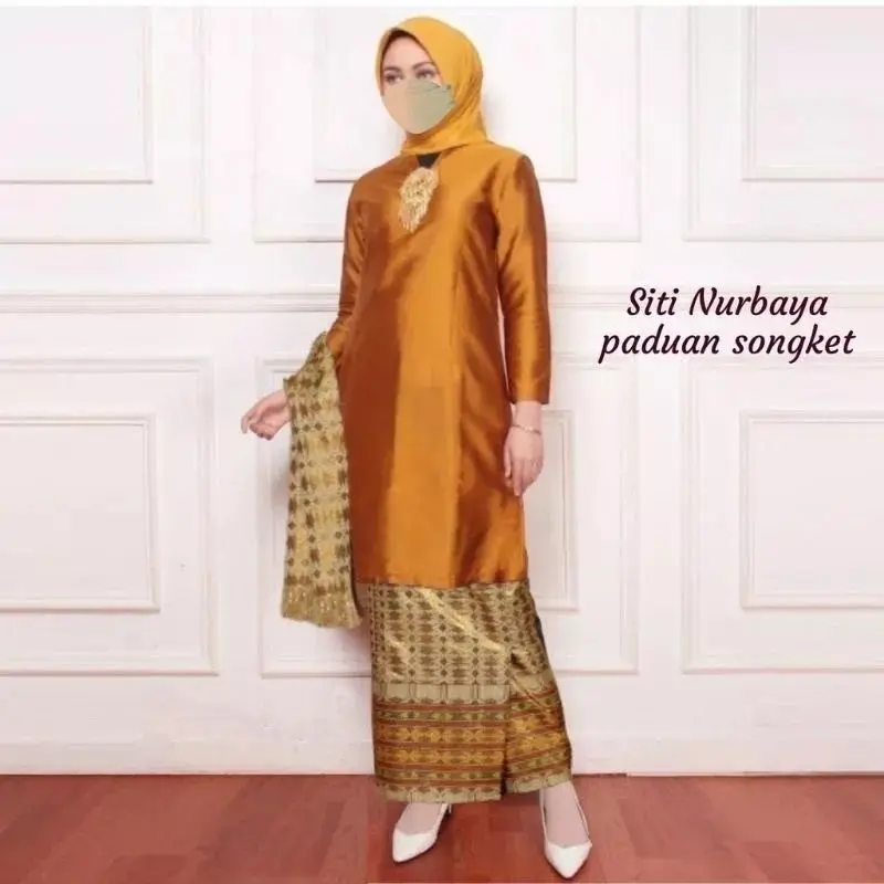 BAJU KURUNG SONGKET SALENDANG // BAJU KURUNG TAFETA // BAJU KURUNG MELAYU // KEBAYA PESTA // KENAYA MODERN // SET SONGKET SALENDANG basiba minang