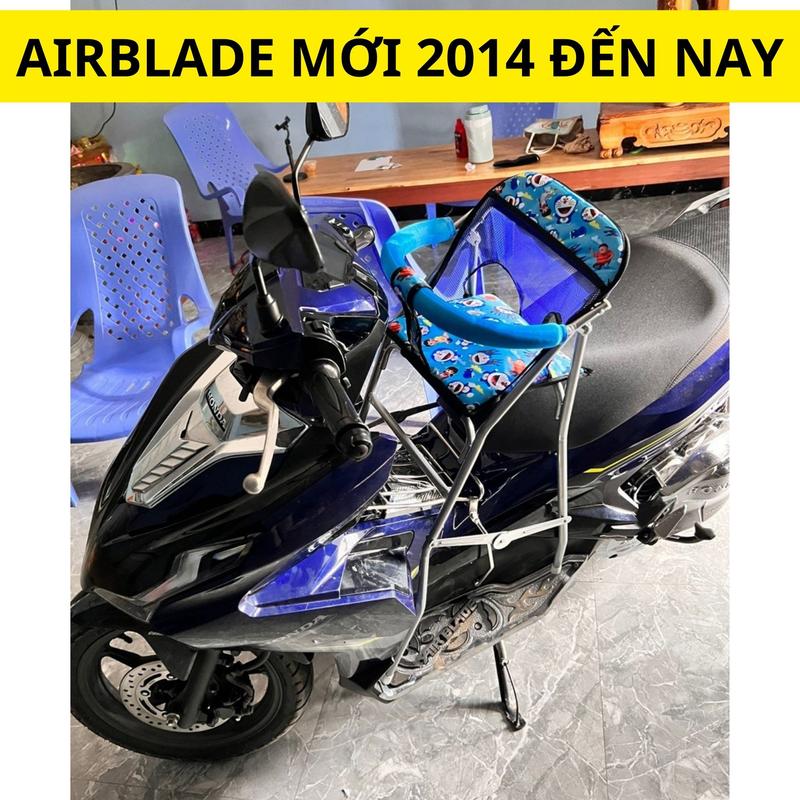 (Freeship) Ghế ngồi xe AIRBLADE MỚI 2014 ĐẾN 2024 cho bé ,ghế ga xếp sắt sơn tĩnh điện gấp gọn , ghế đi xe máy AB , AIRBLADE , ghế xe máy tay ga Phụ Kiện Phụ Tùng