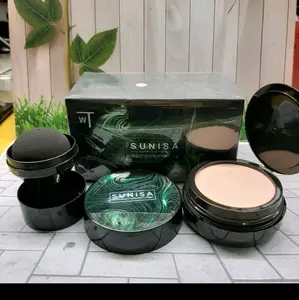 Bedak Glowing Sun Block Concealer FOUNDATION CC Anti Air Tahan Lama SUNISA MUSHROOM CHUSION ORIGINAL Wajah Blemish