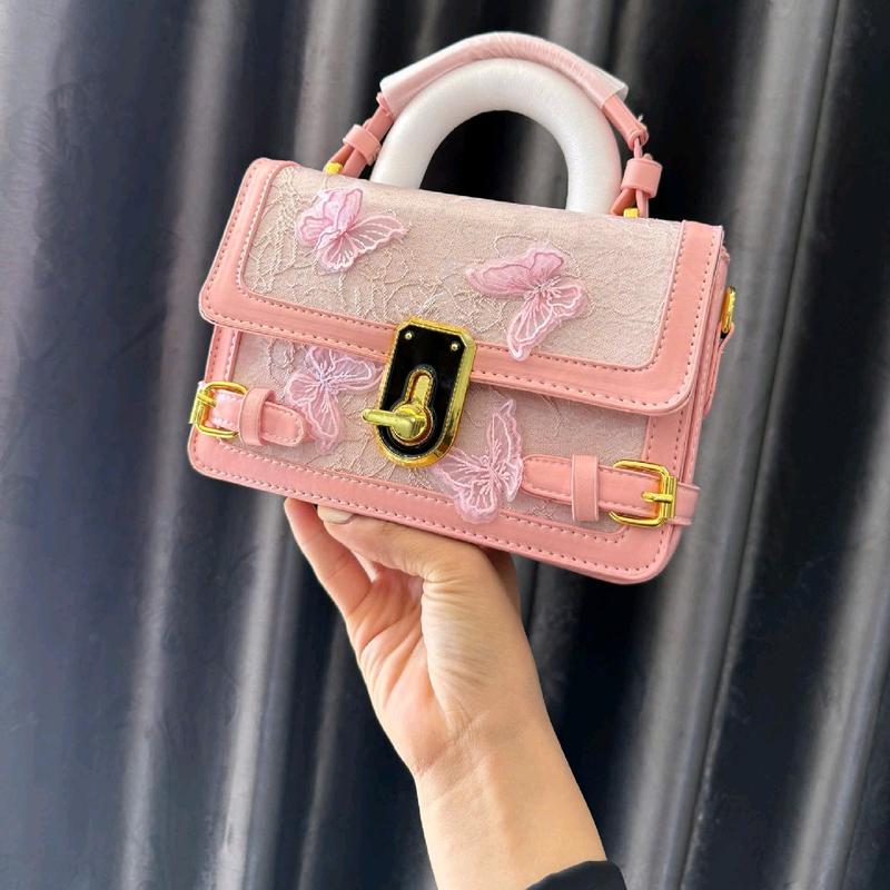 Túi Xách Nữ Túi Cầm Tay Túi Đeo Chéo Đeo Vai Hoạ Tiết Bướm Thêu Sang Trọng Phù Hợp Đi Chơi Đi Làm - T79