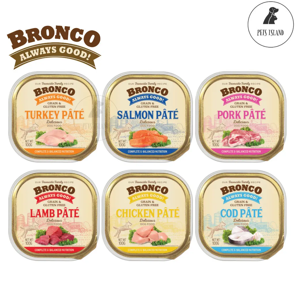 Bronco Pate Tray Dog Wet Food 100g