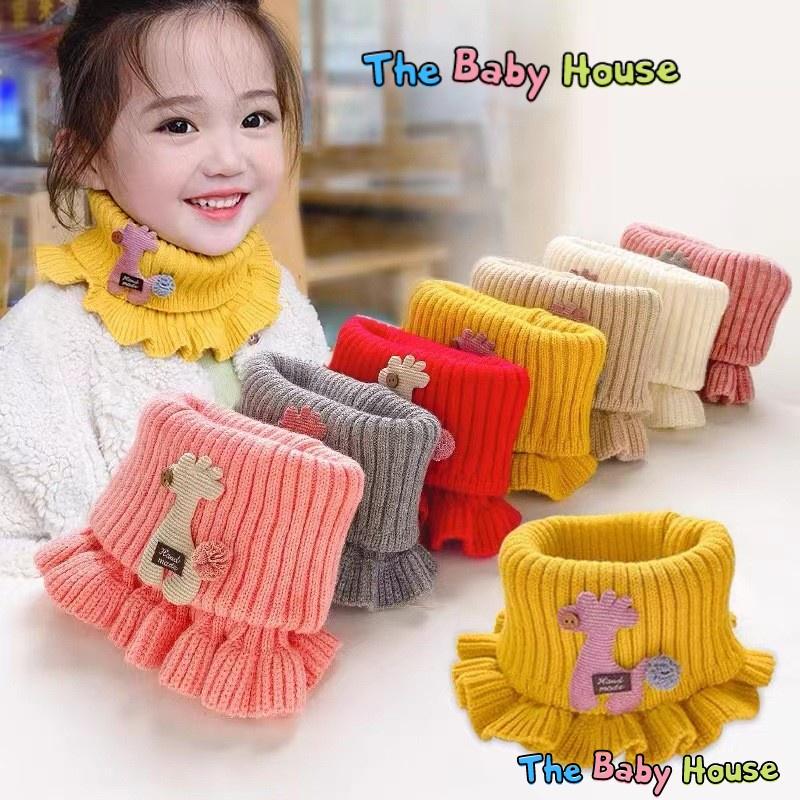  Khăn Len Ống Choàng Cổ Cho Bé Khăn Choàng Cổ Giữ Ấm Họa Tiết Hươu Dễ Thương Cho Bé 