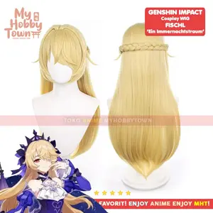 Wig Cosplay Anime Game Genshin Impact : Fischl Ein Immernachtstraum