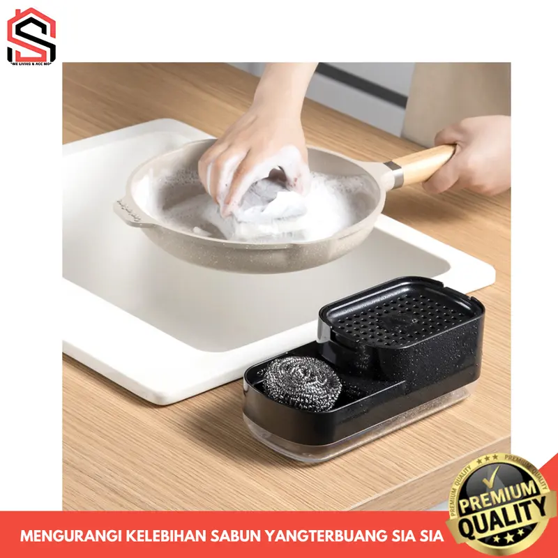 Tempat Sabun Cuci Piring Aesthetic Otomatis Pumpable Dispenser Soap Praktis Efisien 3