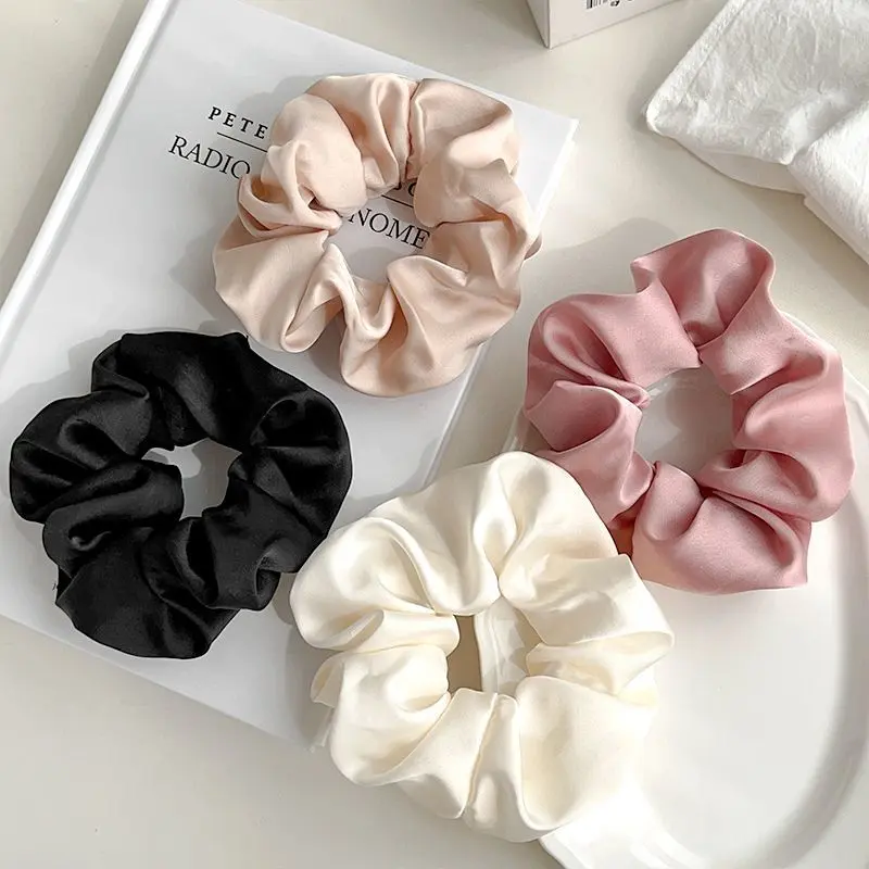 Super Fairy Bun Women's High-Grade Artificial Silk Pork Intestine Hair Band Temperament Tie Hair Intestine Rubber Band Hair Rope