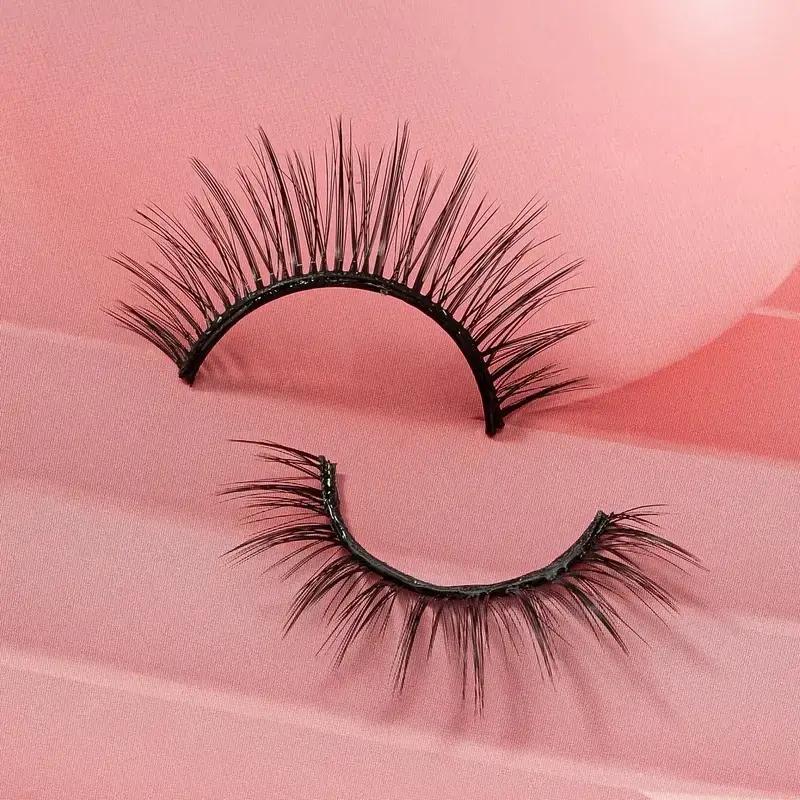 Product Introduction of DIY Reusable Self-adhesive Eyelashes, 1 Pair Natural Fluffy Waterproof Cluster Fake Lashes for Lashes Extensions, False Lashes for Women Eye Makeup Enhancement 14