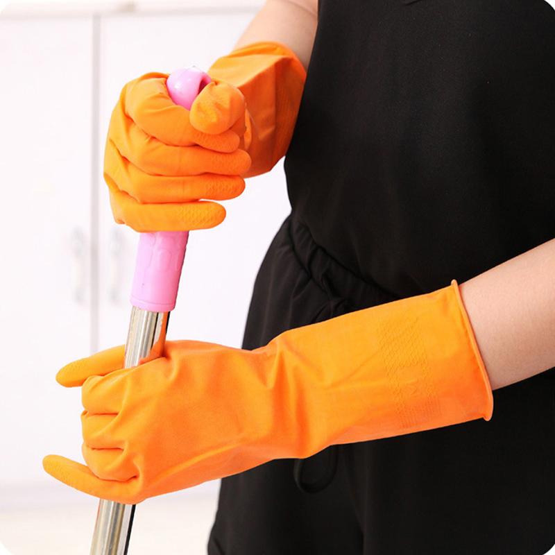 Kitchen Dish washing Gloves House Cleaning Waterproof Rubber - TikTok ...