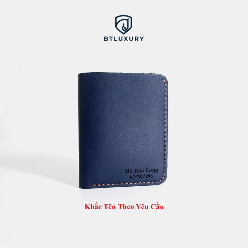 Ví Nam Mini SWAN Khắc Tên Theo Yêu Cầu, Ví Đứng Nam chất da Nappa cao cấp, mềm mịn, bảo hành 12 tháng, Ví Da Nam Thương Hiệu BTLUXURY Wallet Hình Chữ Nhật, Vi nam Mini Nhiều Ngăn