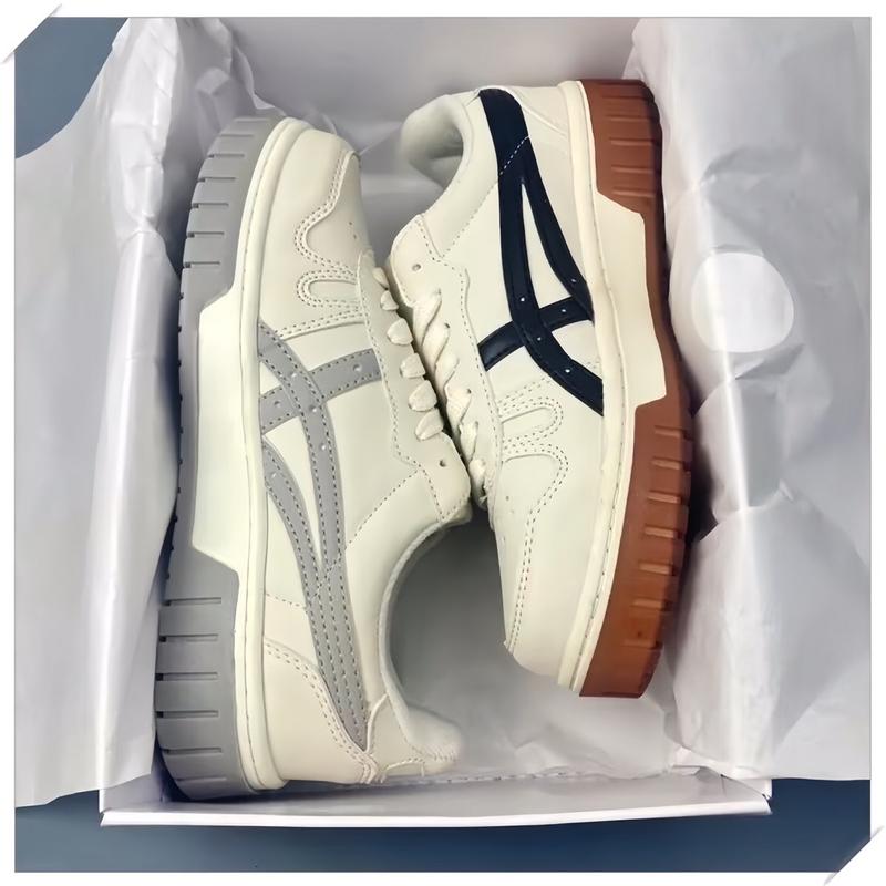 Giày thể thao Aasic courtt mzz màu đế nâu viền đen hott trend cả nam nữ 36-43 Sneaker Đế Bằng Shoes