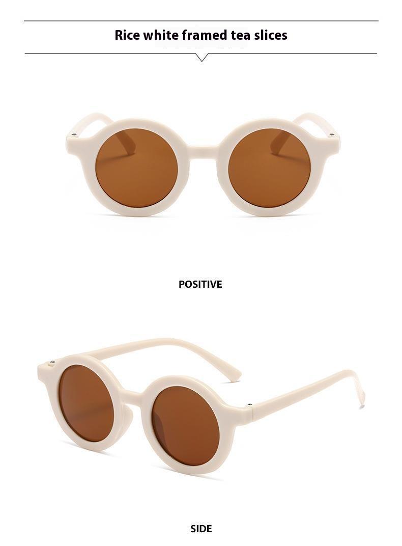 Product Introduction of Popular children's sunglasses trend retro baby Korean version boys and girls sunglasses cat poop coffee 14