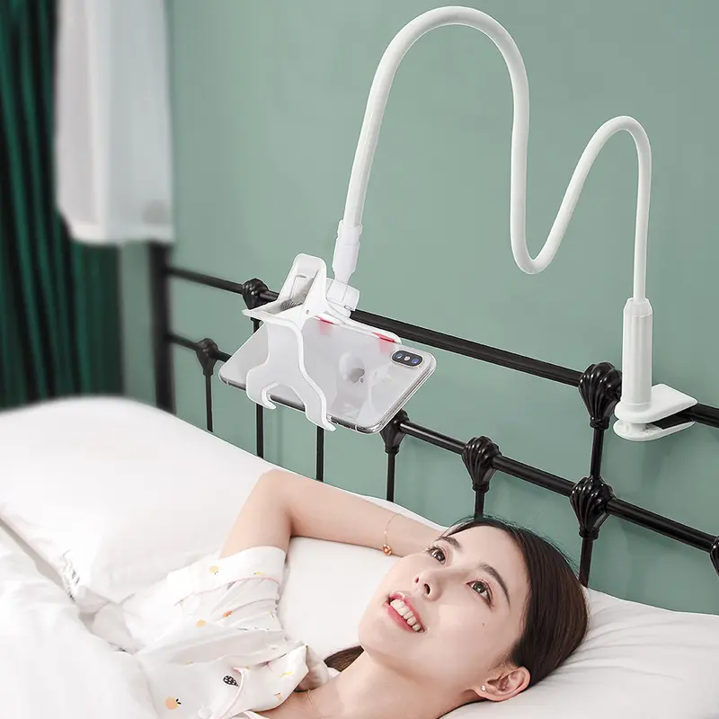 Giá Đỡ Điện Thoại Di Động Thiết Kế Ghim Từ Nhà Máy, Giá Đỡ Lười Đầu Giường Bàn, Sáng Tạo, Đa Chức Năng, Kẹp Xoay, Giá Chân Đế Hỗ Trợ Thông Dụng 0