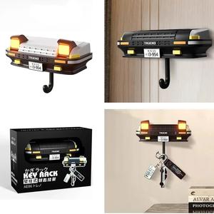 2025 AE86 Car Headlight Wall Keychain Room Accessories Wall-Mounted Key Hook Suitable for Car Enthusiasts Gift Boyfriend Gift Decor Shelf Black