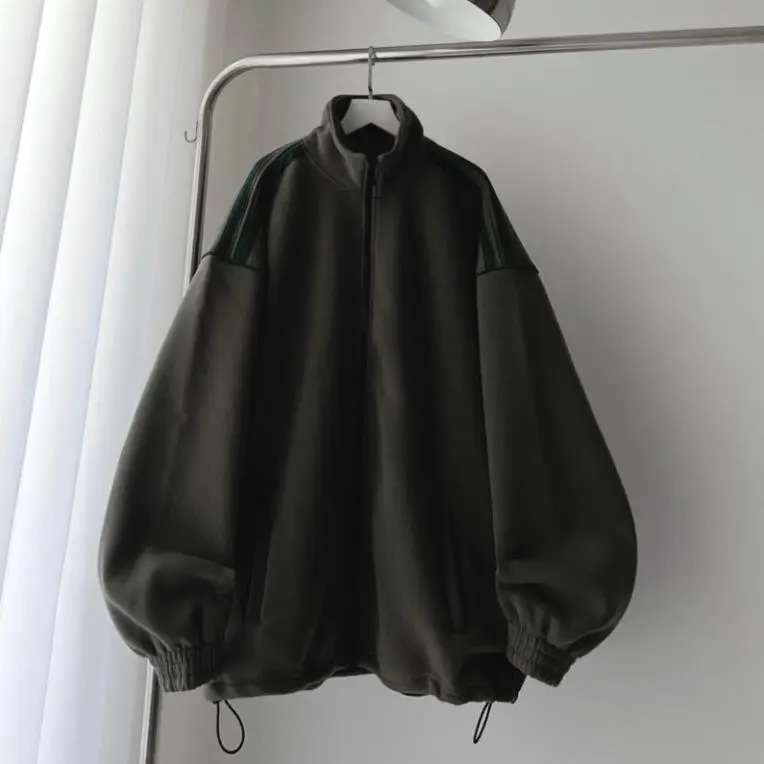 Áo Khoác Nỉ Phối Sọc Form Rộng Siêu Hot Menswear Nam Hoodie