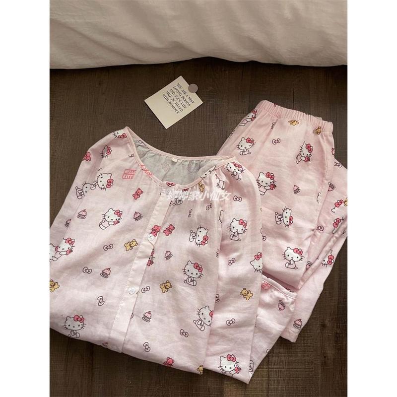 Bộ Đồ Ngủ HelloKitty, Dễ Thương, Dành Cho Bé Gái, INS 3