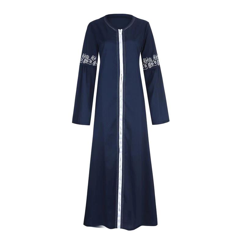 Váy Dài Hồi Giáo Cho Nữ, In Hoa, Cổ Điển, Kaftan, Hồi Giáo, Maxi 5