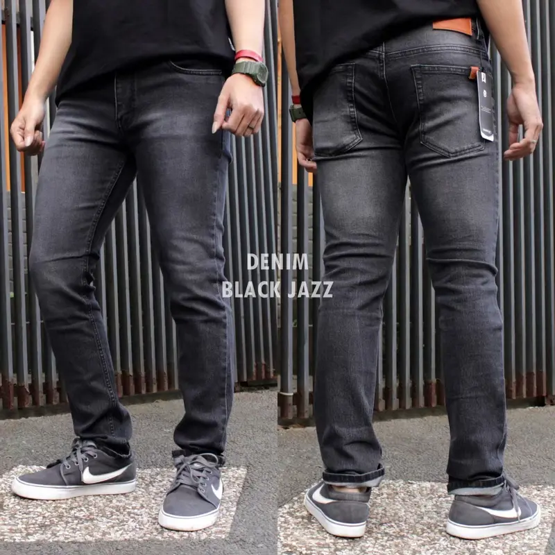 BIG STORE DENIM 2 - celana panjang jeans slimfit jumbo 36-44 / celana jeans pria panjang big size / celana panjang pria jumbo slim-fitting tebal nyaman Fit Slim Biru Navy Skinny Melar Cowok Hitam slim  fit  jeans 3